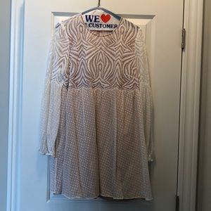 Cream BCBG dress